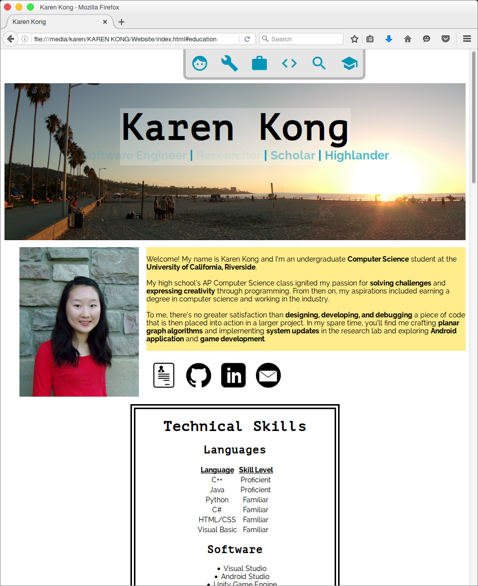 Personal Website Screenshot